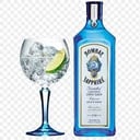 Foto de BOMBAY SAPPHIRE GIN PREMIUM CON HIELO / ICE CUBE