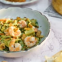 Foto de Pappardelle con camarones en salsa pesto